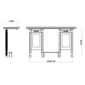 Cho đơn giản năng lượng mặt trời thân thiện với môi trạm xe buýt thép xe buýt nơi trú ẩn điện năng thấp thông minh kiosk với quảng cáo signage Led thời tiết - Product Image 2