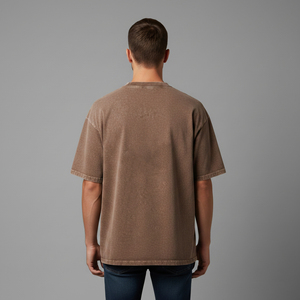 High Quality Men's Oversized Brown T-<b>Shirt</b> With <b>Flame</b> Logo Print Casual Short Sleeve 100% Cotton O-Neck Jersey Fit for men - Product Image 5