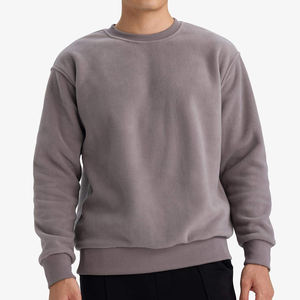 Sweat-shirts à col rond en coton uni 2025, manches longues, col rond, impression numérique personnalisée, respirant, pour hommes - Product Image 6