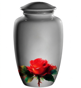 New Design Floral Print Cremation Urn <b>for</b> <b>Ashes</b> With Lid Aluminum Metal Adult Funeral Urns <b>for</b> <b>Keepsake</b> <b>Ashes</b> Jars Low Price Urn - Product Image 1
