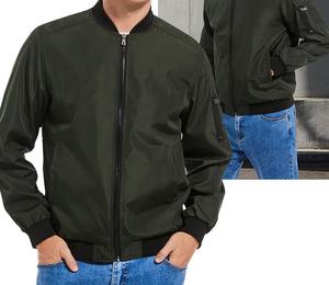 <b>Men</b> Premium Bomber <b>Jacket</b> Classic High Quality Full Zip Breathable Quick-Dry Lightweight Soft Rib Knit Trim Casual Fashion - Product Image 5