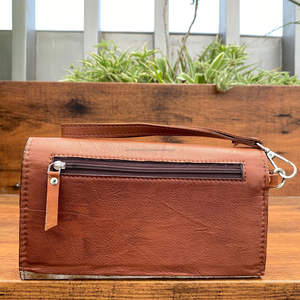 Regalo de promoción, nuevo diseño, bolso de mano de cuero con herramientas manuales, monedero de moda para mujer, billetera larga de cuero genuino con pelo con muñequera - Product Image 5