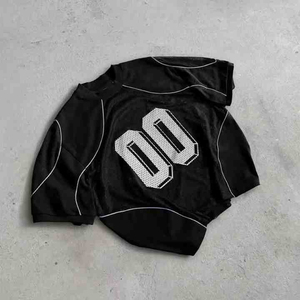 <b>Mens</b> Black <b>Short</b> <b>Sleeve</b> Sport T <b>Shirt</b> <b>White</b> 00 Number Print O Neck Regular Fit Quick Dry Knitted Jersey Top Casual Athletic Wear - Product Image 1