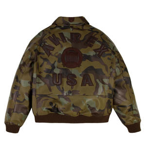 Meilleur prix - Veste en cuir Avirex pour homme - Veste d'hiver haut de gamme - Cuir véritable - Coupe-vent - Imperméable - Teinture unie - Toutes les tailles disponibles - Product Image 6