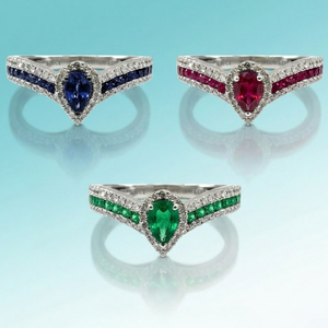 ขายร้อนเครื่องประดับออกแบบล่าสุด 18 พันทองคําขาวเพชรแท้ไพลินสีฟ้า Solitaire หมั้นแหวนพลอยสําหรับผู้หญิง - Product Image 5