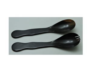 ชุดช้อนสลัดทำจากเขาควายธรรมชาติ จำนวน 2 ชิ้น งานแฮนด์เมด ราคาคุ้มค่า กำลังเป็นที่ต้องการอย่างมาก - Product Image 3