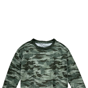 Sudadera de Cuello Redondo con Camuflaje de Corte Holgado para Hombre y Mujer, Cómodo Suéter Verde Camuflado para Uso Diario Informal - Product Image 4