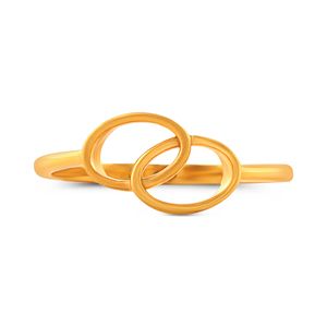 Anillo Abierto de Doble Círculo en Tono Dorado de Lujo para Mujer, Anillo de Dedo Geométrico Moderno, Joyería para Uso Diario - Product Image 3