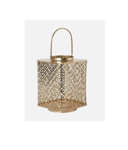 French Style White Metal and Glass Candle <b>Lantern</b> Candle <b>Lamp</b> for Indoor & Outdoor Wedding Decor - Product Image 1