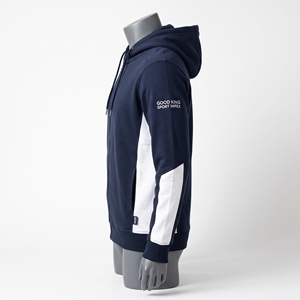 Sweat-shirt à capuche zippé intégral en polaire pour homme, avec manches colorblock, épais, style athlétique, uni, pour la gym et le sport, avec poches - Product Image 3