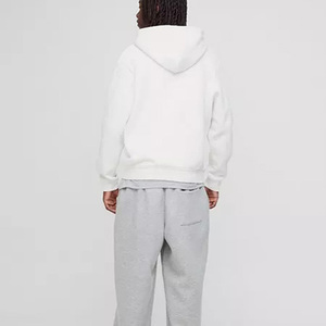 2026 Most Trending and selling Men's <b>White</b> Hooded <b>Zip</b>-<b>Up</b> Sweatshirt Regular Fit Cotton French Terry Casual Autumn Wear for Men - Product Image 2