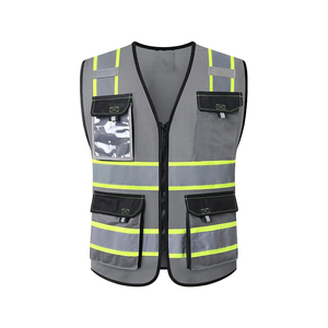 Chaleco de Seguridad de Alta Visibilidad Impermeable ANSI Clase 1 de Primera Calidad para Hombre y Mujer, Ropa de Trabajo Reflectante de Spandex para Construcción - Product Image 3