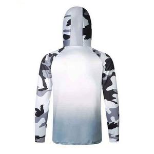 เสื้อฮู้ดดี้ตกปลาผู้ชาย UPF 50 แขนยาวลายพรางป้องกันรังสียูวีป้องกันแสงแดดเสื้อโพลีเอสเตอร์แบบสวมหัว 2027 - Product Image 2