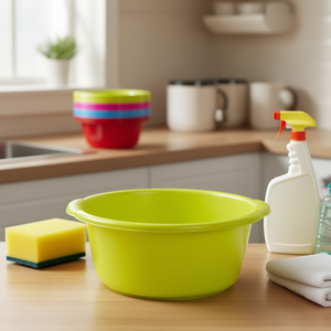 ถังพลาสติกทรงกลม แบรนด์ Barreno ขนาด 25 ลิตร สีแดงสด - Product Image 1