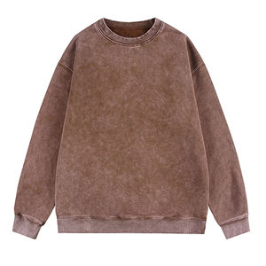 เสื้อสเวตเชิ้ตคอกลมแบบยูนิเซ็กซ์ สีพื้น ทรงโอเวอร์ไซส์ ถักนิตติ้ง สวมใส่สบายๆ สำหรับฤดูใบไม้ร่วง แขนยาว - Product Image 2