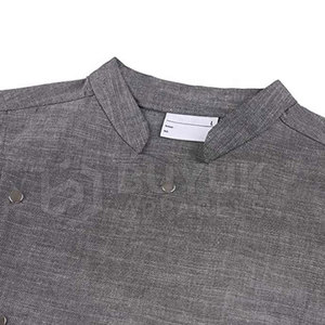 เสื้อเชฟครัว ป้องกันคราบ ทำความสะอาดง่าย แขนยาว ทนทาน ผลิตจากโพลีเอสเตอร์/ผ้าฝ้ายถัก เสื้อผ้าสำหรับทำอาหาร ชุดทำงานในครัว - Product Image 3