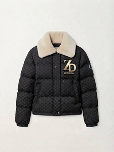 Unisex Casual Winter Puffer Jacket Windproof Lightweight Bubble Coat Stand Collar Front Logo Customizable <b>Thermal</b> Design - Product Image 3