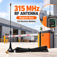 Antena RF 315MHz dengan Basis Magnetik dan Pilihan Kabel Eksternal 1m 2m 3m untuk Modul Penerima Nirkabel.