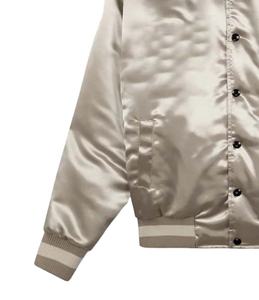 เสื้อแจ็คเก็ตวาร์ซิตี้ผ้าซาตินไซส์ใหญ่สำหรับผู้ชาย ปักโลโก้ตามสั่ง ระบายอากาศได้ดี กันน้ำ เหมาะสำหรับกีฬาเบสบอล มหาวิทยาลัย กิจกรรมกลางแจ้ง ฤดูใบไม้ร่วง - Product Image 2