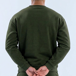 Nueva Sudadera para Hombre, Estilo Deportivo, Color Sólido, Transpirable, con Bordado de Logotipo Personalizado, 100% Algodón - Product Image 3