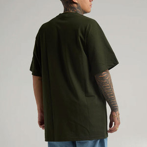Direct Factory 300GSM Heavyweight Streetwear <b>T</b> <b>Shirt</b> Boxy Fit Thick <b>Collar</b> Plain Blanks Tee Custom Bulk Wholesale Price <b>T</b> <b>Shirts</b> - Product Image 1