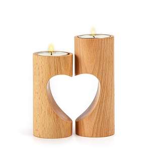 Elegante Portavelas de Madera para Bodas, Eventos Festivos, Fiestas y Regalos, Soporte de Velas Moderno para el Hogar, Restaurante y Mesa - Product Image 3