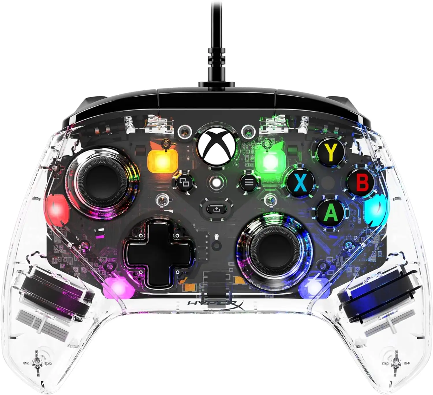 HyperX Clutch Gladiate 7 D6H2AA RGB-Beleuchtung Dual Trigger Locks Programmier bare Tasten Dual Rumble Motors RGB Game Controller