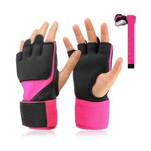 Guantes de Gel para Fitness con Soporte para Muñeca, Color Rosa y Negro, Elásticos, Transpirables, Unisex, Equipo de Protección Deportiva, Cierre de Gancho y Bucle para Boxeo - Product Image 3
