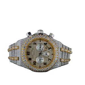 Reloj Moissanite VVS personalizado de Hip Hop de lujo dorado de dos tonos de alta calidad, probador de diamantes, el mejor reloj helado de gran tamaño - Product Image 1