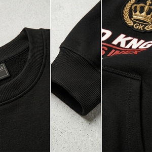 เสื้อสเวตเชิ้ตคอกลมผ้าฝ้ายฟลีซสไตล์สตรีทแวร์ลำลองสำหรับผู้ชาย ฤดูหนาว ขายส่ง รับผลิตตามสั่ง พิมพ์ลายกราฟิก - Product Image 4