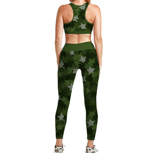 Magnifique ensemble de sport personnalisé par sublimation pour femme, ensemble de yoga 2 pièces, ensemble de fitness pour femme, soutien-gorge de sport et legging, ensemble de yoga - Product Image 6