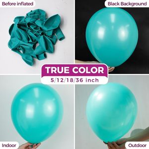 Confezione da 100 Palloncini in Lattice Turchese da 12 Pollici per Matrimoni, Lauree, Compleanni, Fidanzamenti - Palloncini all'Elio Turchese - Product Image 2