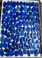 Permata Trimurti AAA Grade Lapis Lazuli Biru Alami Bentuk Campuran 20-50mm 5-15g Batu Permata Lepas yang Dipoles untuk Perhiasan Kustom
