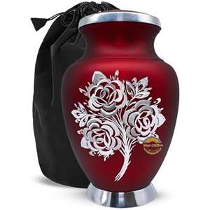 Handcrafted Aluminum Funeral Urn Personalized Metal Urn for Cremated <b>Ashes</b> Luxury Decorative <b>Ashes</b> Urn for Adults Premium - Product Image 1