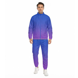 Custom Men's Windbreaker Tracksuit Set Wholesale OEM Nylon <b>Zip</b> <b>Up</b> <b>Jacket</b> Jogger Pants Lightweight Sportswear Streetwear Training - Product Image 1