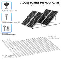 Supports triangulaires réglables pour toit plat Support de panneau solaire Montage de rayonnage Support de toit plat à montage triangulaire