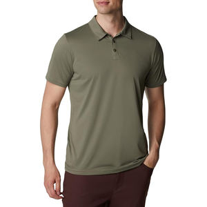 Chemises polo pour hommes de haute qualité, coupe classique, tissu en coton respirant, manches courtes et col classique, vêtements décontractés pour le bureau en été - Product Image 1