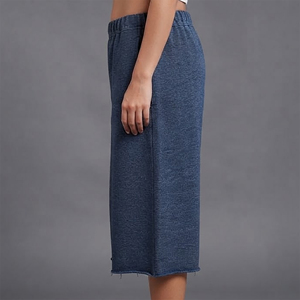 2026 New Arrived Casual Wear Loose Fit 100% Cotton Baggy Oversized Fleece Shorts Hip Hop Style Solid Color Baggy <b>Crop</b> Sweats - Product Image 2