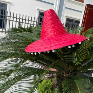 Tough Vietnam Mexican Sombrero Straw <b>Hat</b> Wide Brim For Agricultural Work And Reliable Face Shading 99 Gold Data - Product Image 6