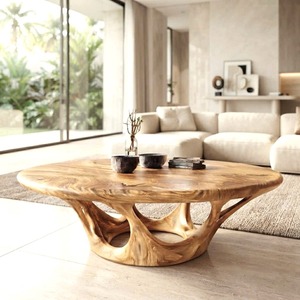 Handmade Natural Wood <b>Coffee</b> <b>Table</b> Durable Japandi Wabi-Sabi Decor Organic Modern Live Edge - Product Image 2