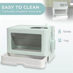 Lettiera per Gatti XL Completamente Chiusa con Pulizia Automatica, Design Carino in Plastica, Facile da Pulire per Gatti di Taglia Grande - Product Image 6