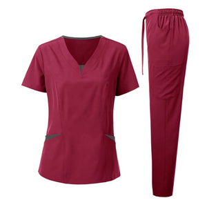 Ensembles de gommage unisexe pour travail oral européen et américain uniformes de soins infirmiers hospitaliers ensembles de gommage pour salle d'opération uniformes d'hôpital - Product Image 3