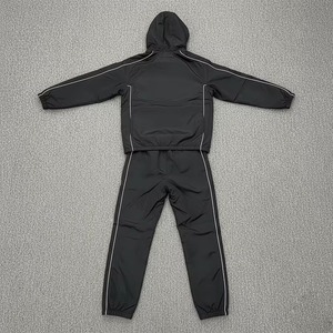 Custom Men's <b>Winter</b> Solid Nylon Hooded Streetwear Tracksuits Printed Windproof 2-Piece Set Sport <b>Jacket</b> Zip High Quality - Product Image 2