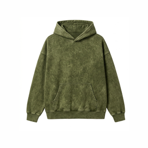 Sweat-shirt à capuche délavé pour hommes, idéal pour le confort quotidien, au design élégant et un look vieilli. - Product Image 1