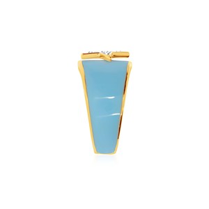 Bague Diamant Ciel Étoilé Bague Étoile Porte-Bonheur Or Jaune 18K Contemporaine Émail Bleu avec Pierres Diamant Rondes 0,15 CT - Product Image 3