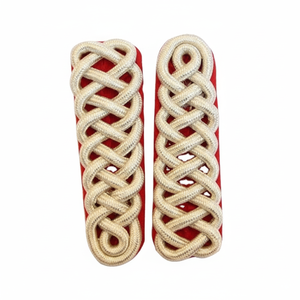 Epingles de hombro ajustables de Mylar blanco de alta tendencia con reverso rojo para uniformes profesionales y equipo de defensa personal - Product Image 4