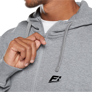 Sweat-shirts à capuche zippés 100 % coton personnalisés à épaules tombantes pour hommes, en molleton épais, style streetwear, vente en gros - Product Image 4