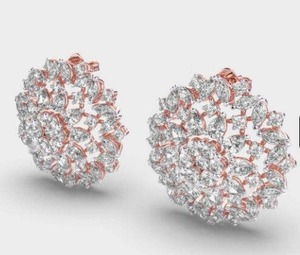 Boucles d'oreilles de luxe en diamants de laboratoire 376 carats, certifiées IGI, bijoux fins en or massif 14 carats, fournisseur de boucles d'oreilles de mariée - Product Image 5