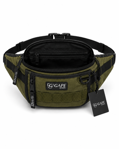 Sac banane en nylon personnalisé, unisexe, avec sangle réglable, fermeture éclair, multifonctionnel, pour sport et loisirs en extérieur, vert - Product Image 3