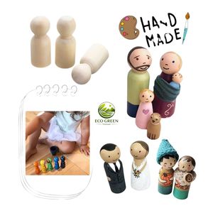 Custom Wooden Peg <b>Doll</b> and Mushroom Craft Supplies for Handmade Gifts and Kids Activities - Product Image 6
